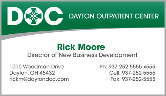 Dayton Outpatient Center Business Card