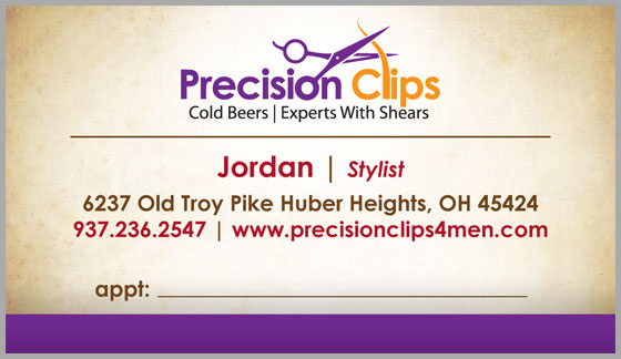 Precision Clips Business Card